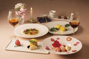 ヨックモック青山本店 BLUE BRICK LOUNGE でしか味わえない  完全予約制のディナーコース  第三弾は“春の彩り”をテーマに、2月16日(木)よりスタート